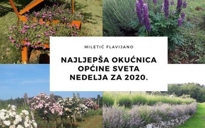 Uručenje nagrada vlasnicima najljepših okućnica Općine Sv. Nedelje 2020. g.,